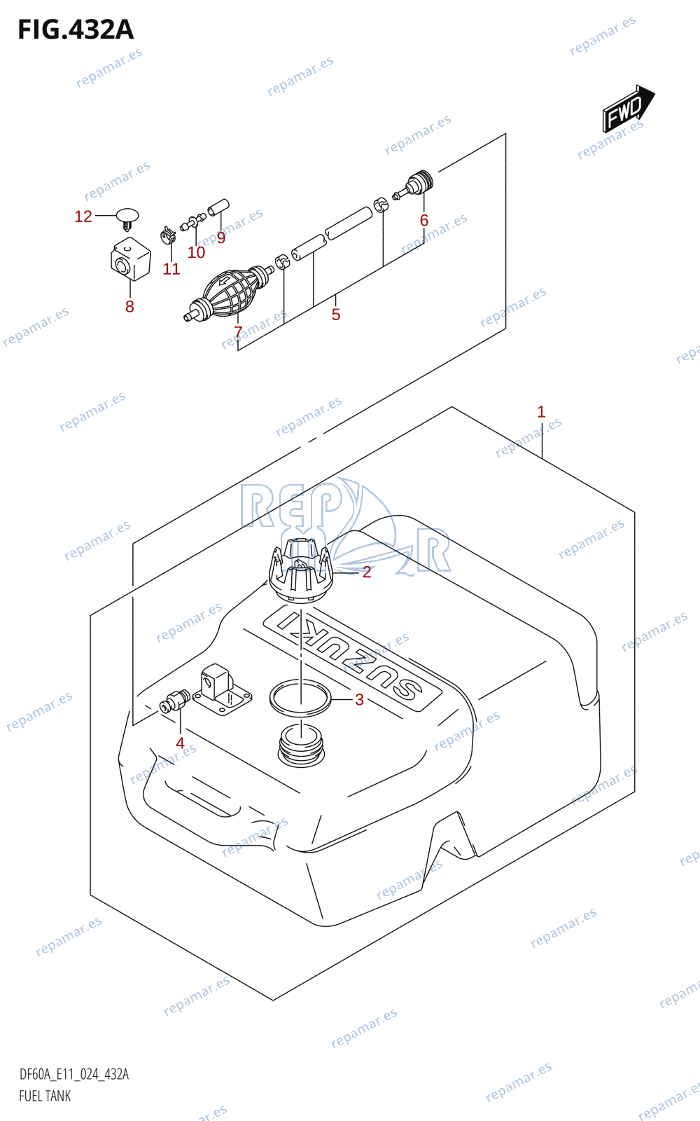 432A - FUEL TANK (E01,E34,E11,E40)