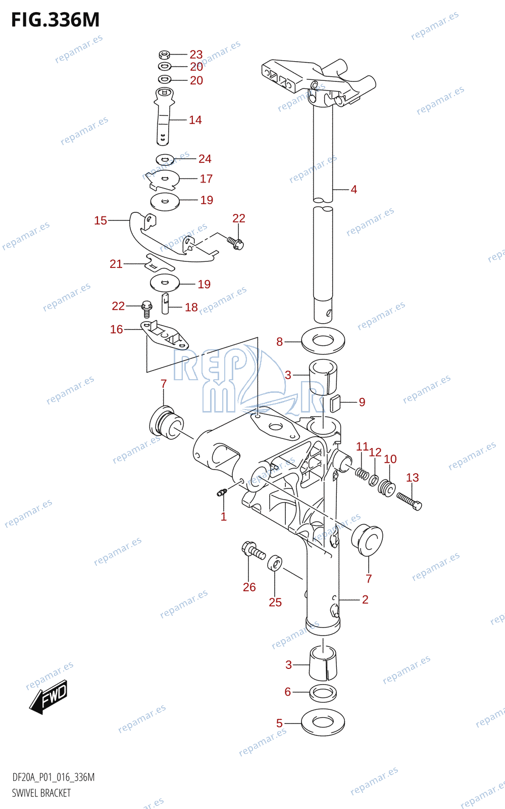 336M - SWIVEL BRACKET (DF20ATH:P01)