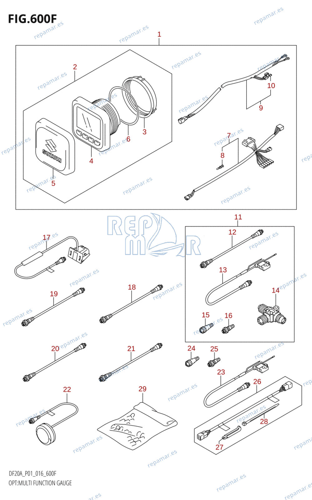 600F - OPT:MULTI FUNCTION GAUGE (DF20AT:P01)