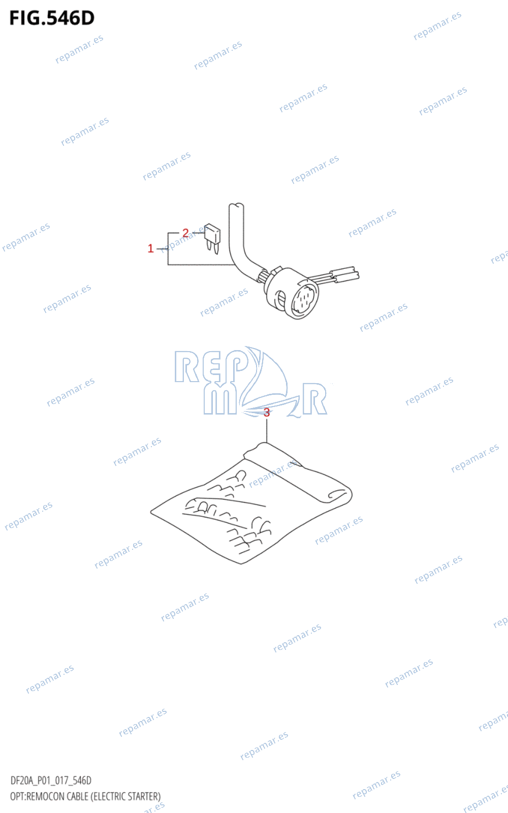 546D - OPT:REMOCON CABLE (ELECTRIC STARTER) (DF20A:P01:E-STARTER)