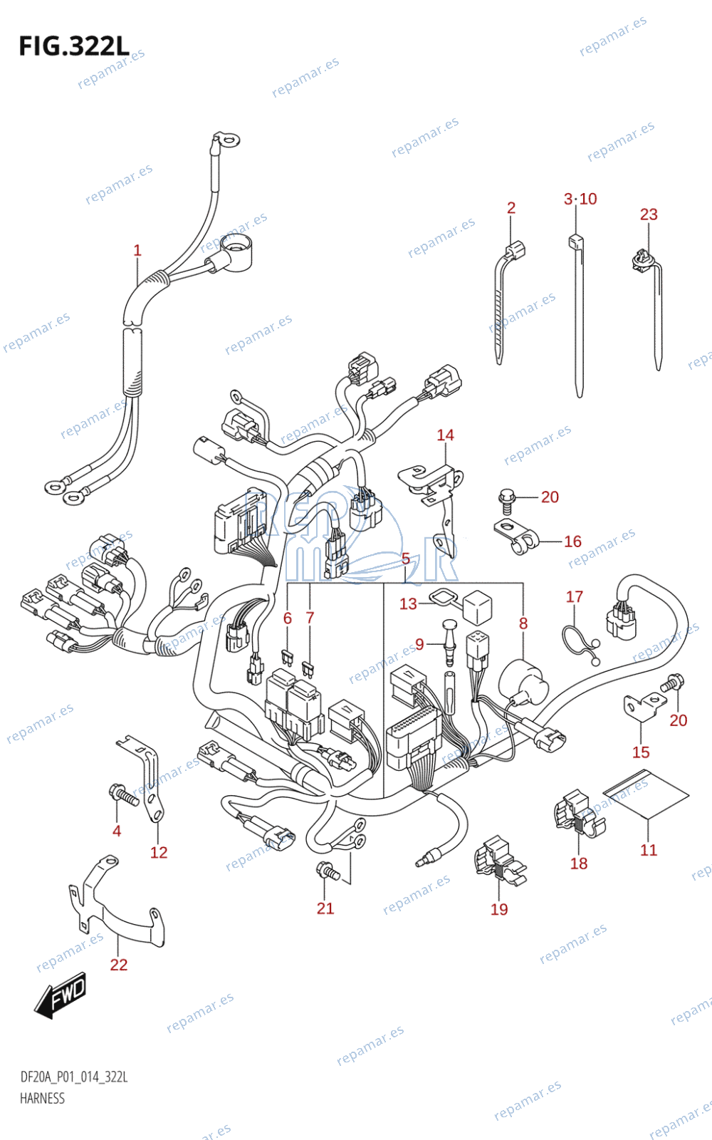 322L - HARNESS (DF20ATH:P01)