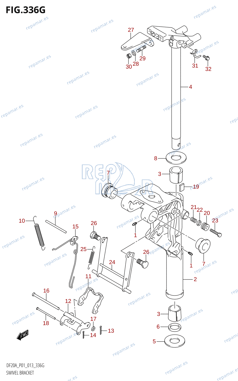 336G - SWIVEL BRACKET (DF20AR:P01)