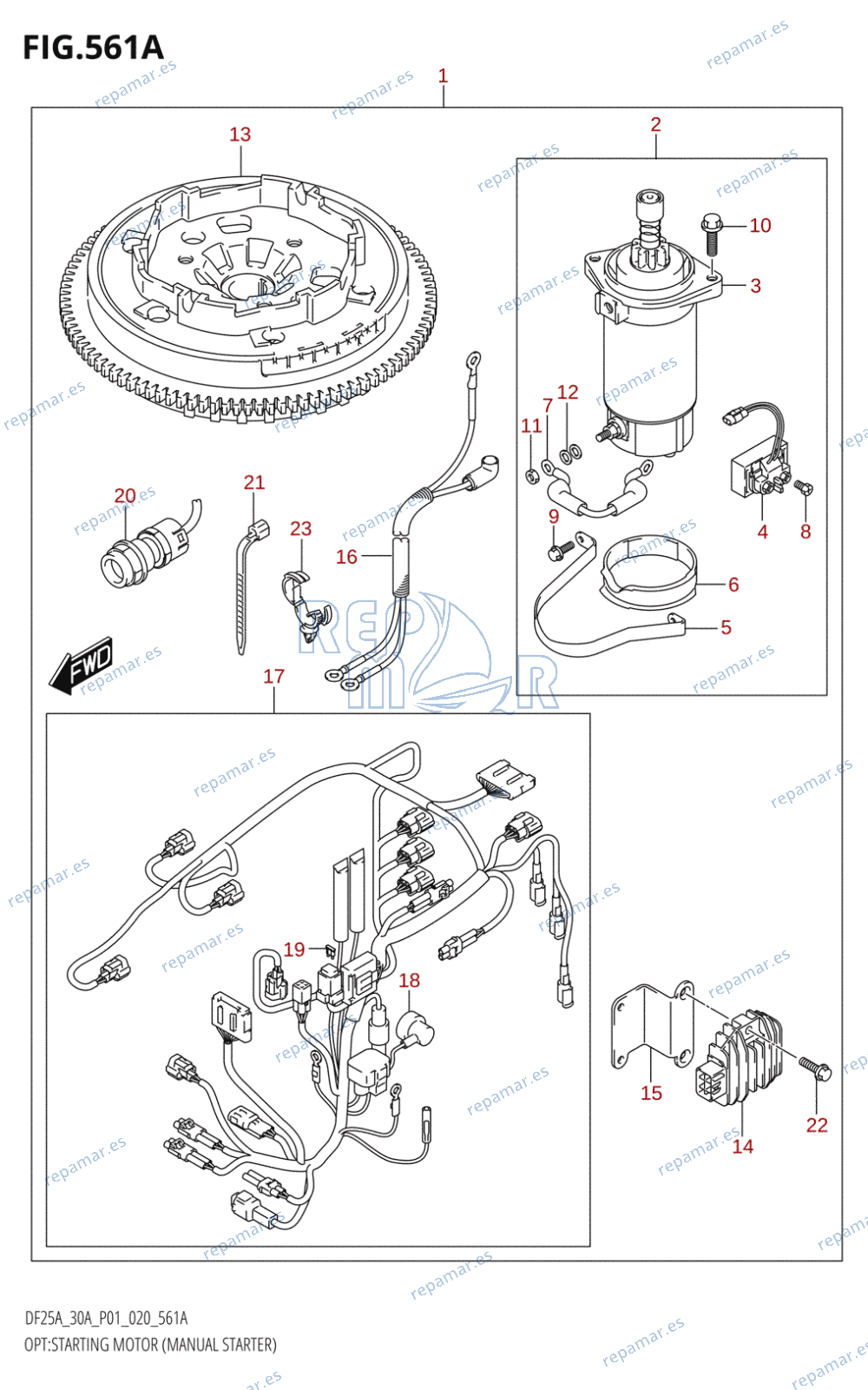 561A - OPT:STARTING MOTOR (MANUAL STARTER) (M-STARTER)