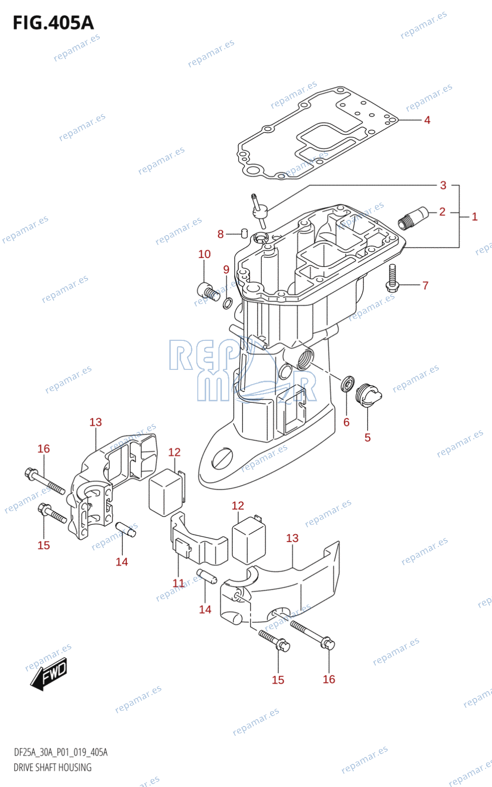 405A - DRIVE SHAFT HOUSING (DF25A,DF25AR,DF30AR)