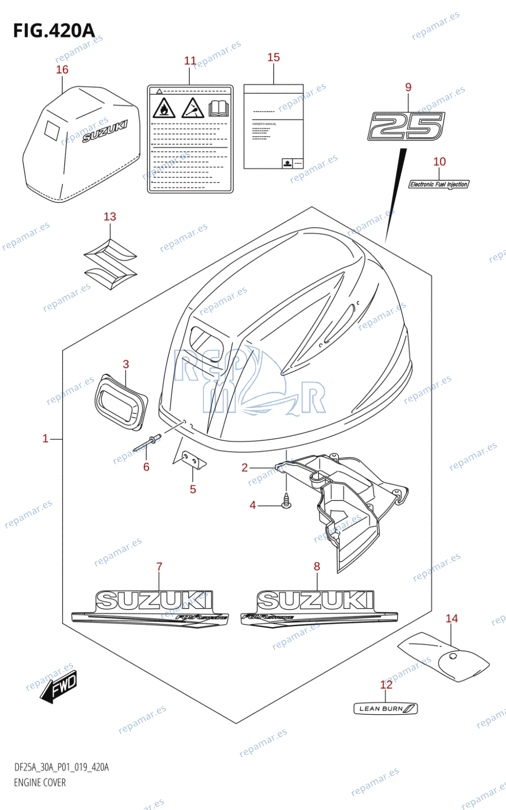 420A - ENGINE COVER (DF25A,DF25AR)