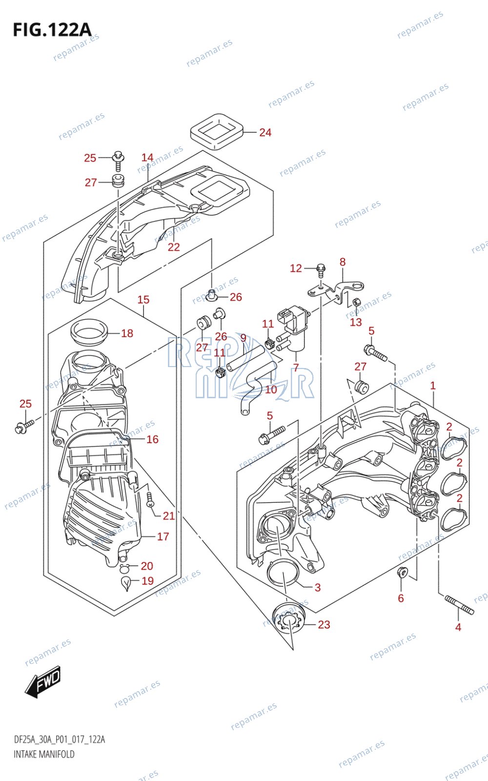 122A - INTAKE MANIFOLD (DF25A:P01)