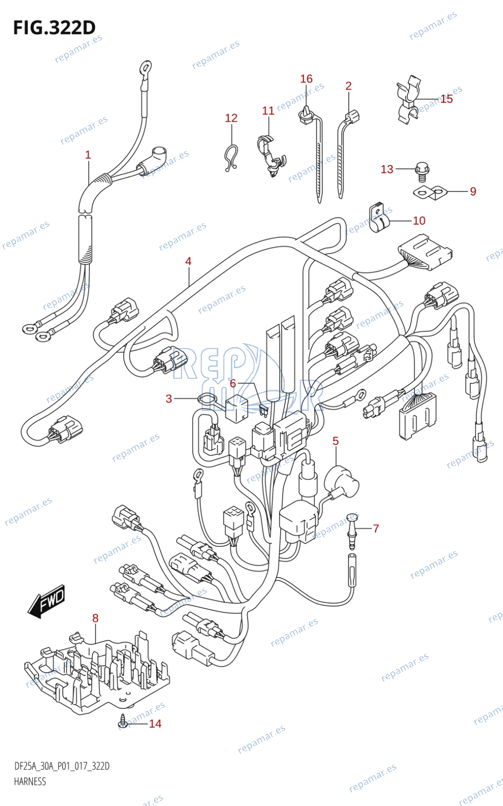 322D - HARNESS (DF25ATH:P01)