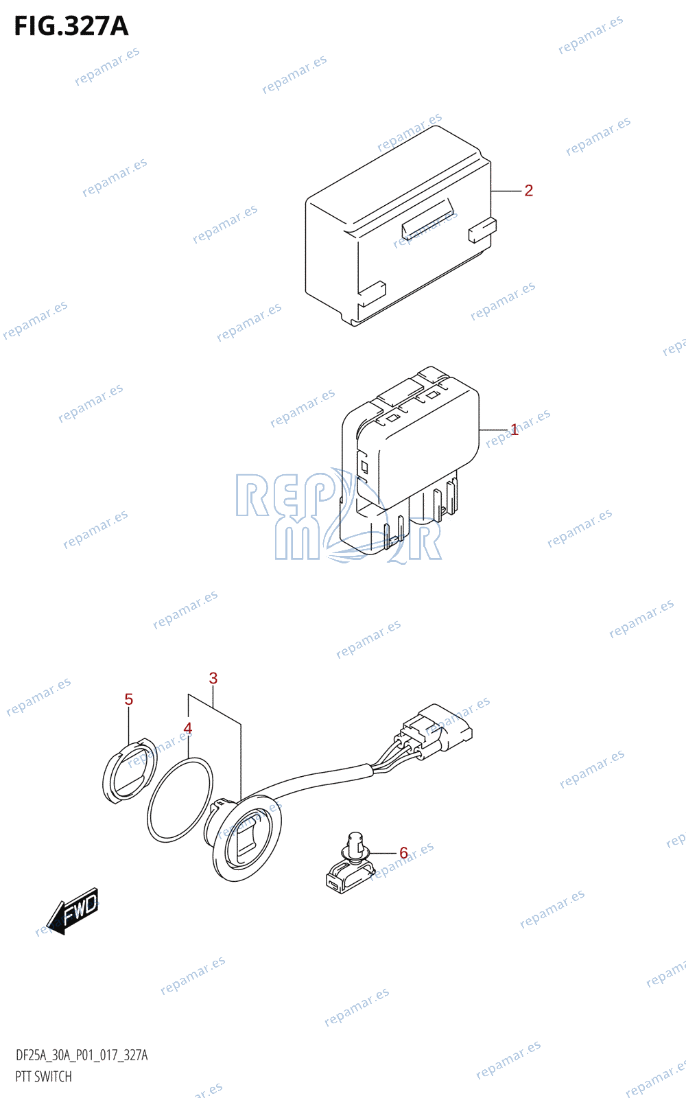 327A - PTT SWITCH (DF25AT:P01)