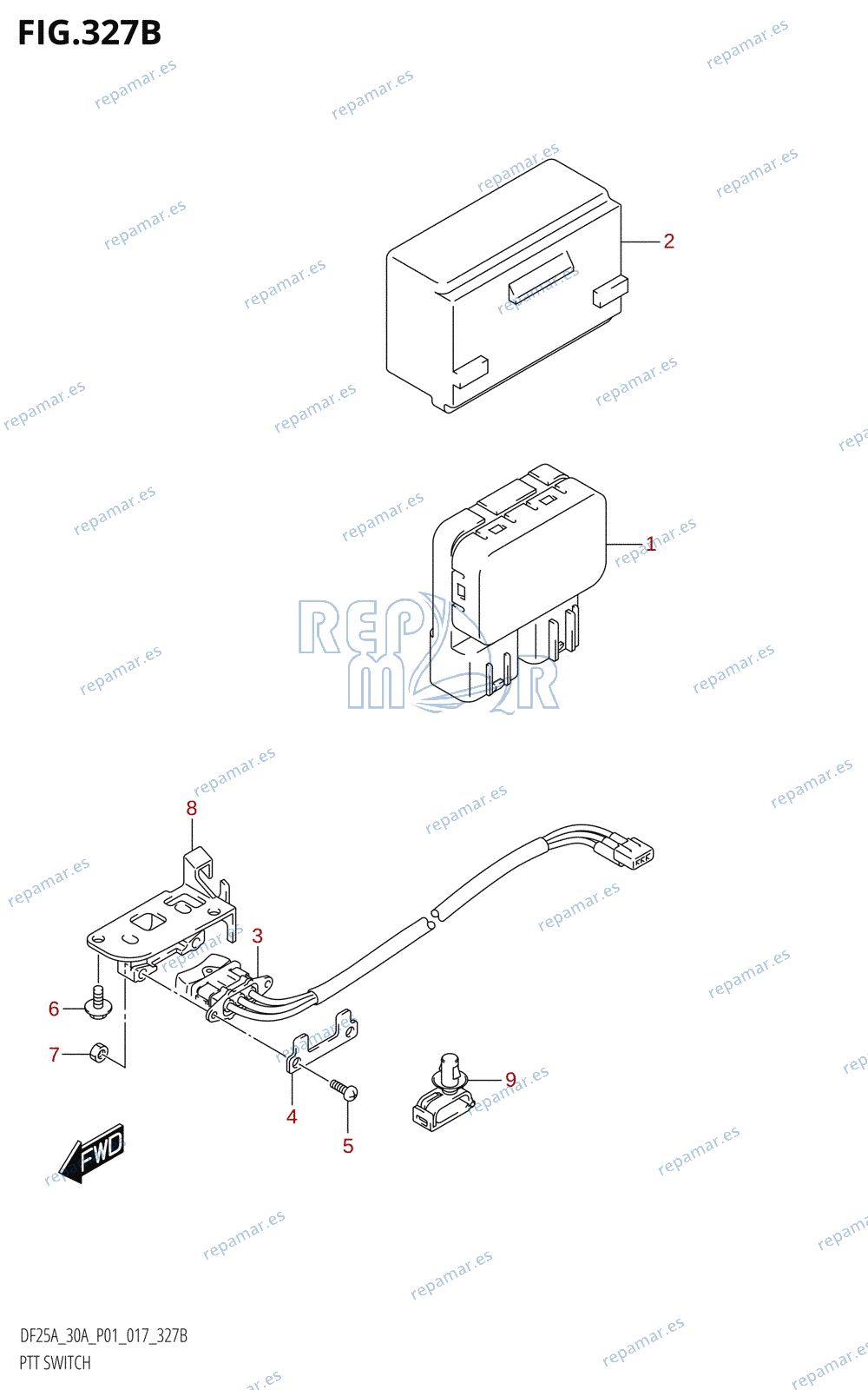 327B - PTT SWITCH (DF25ATH:P01)