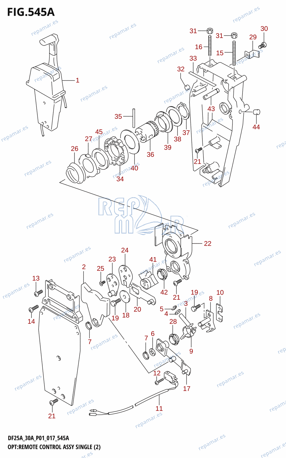 545A - OPT:REMOTE CONTROL ASSY SINGLE (2) (DF25AR:P01)