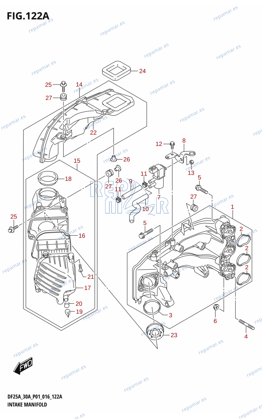 122A - INTAKE MANIFOLD (DF25A:P01)