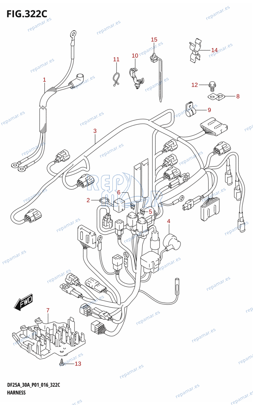 322C - HARNESS (DF25AT:P01)