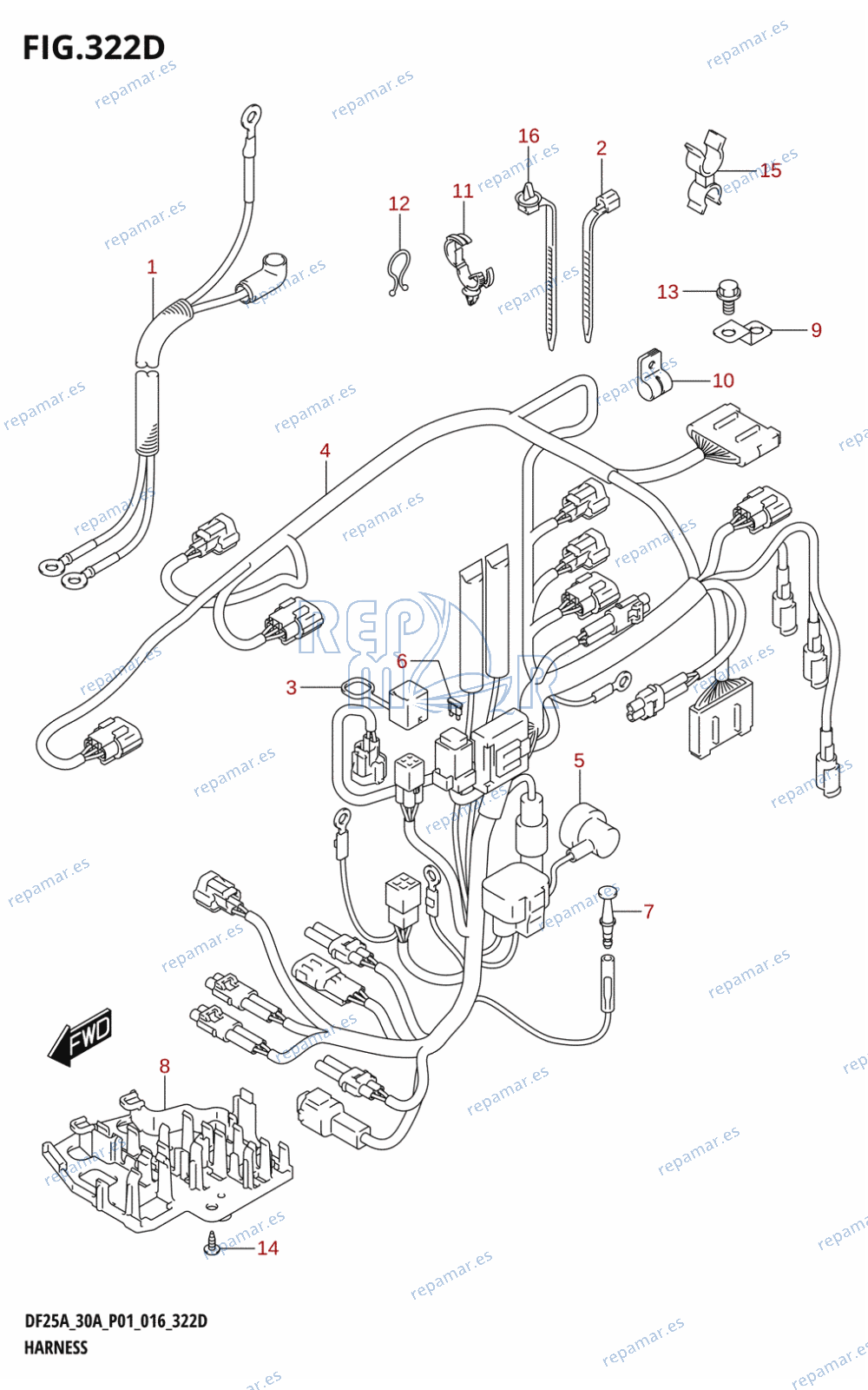 322D - HARNESS (DF25ATH:P01)