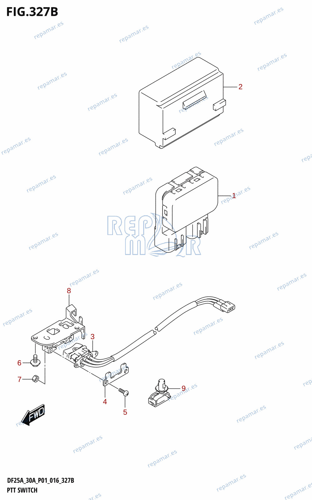 327B - PTT SWITCH (DF25ATH:P01)