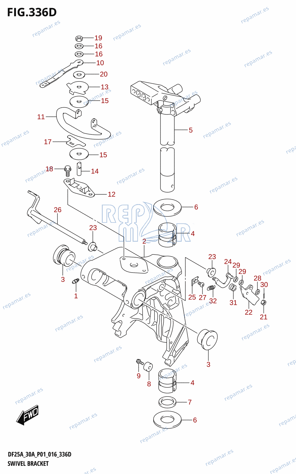 336D - SWIVEL BRACKET (DF25ATH:P01)