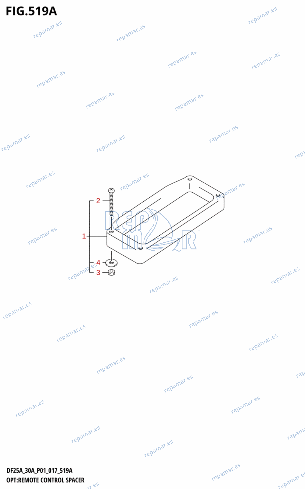 519A - OPT:REMOTE CONTROL SPACER