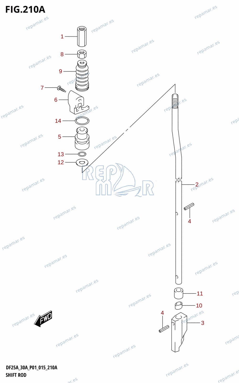 210A - SHIFT ROD