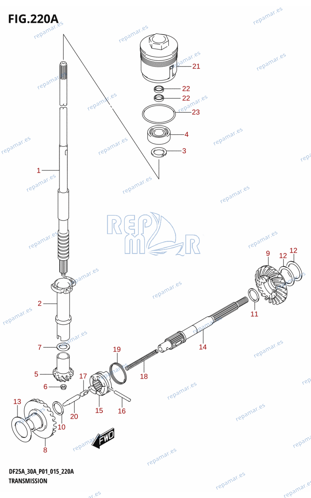 220A - TRANSMISSION (DF25A:P01)