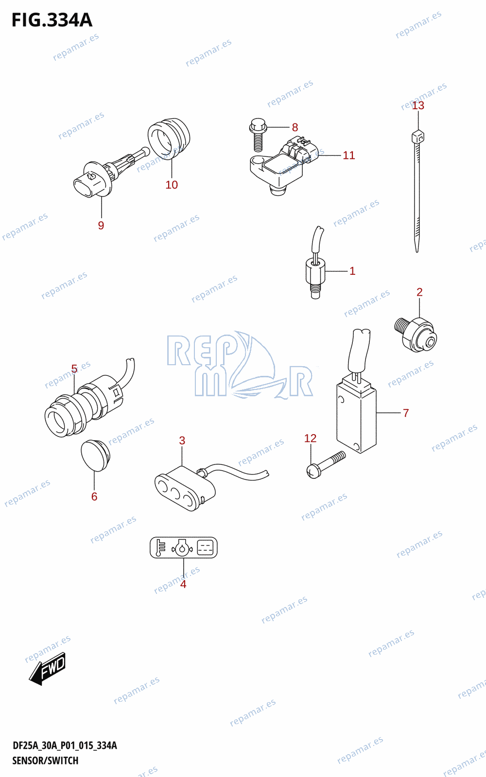 334A - SENSOR /​ SWITCH (DF25A:P01)