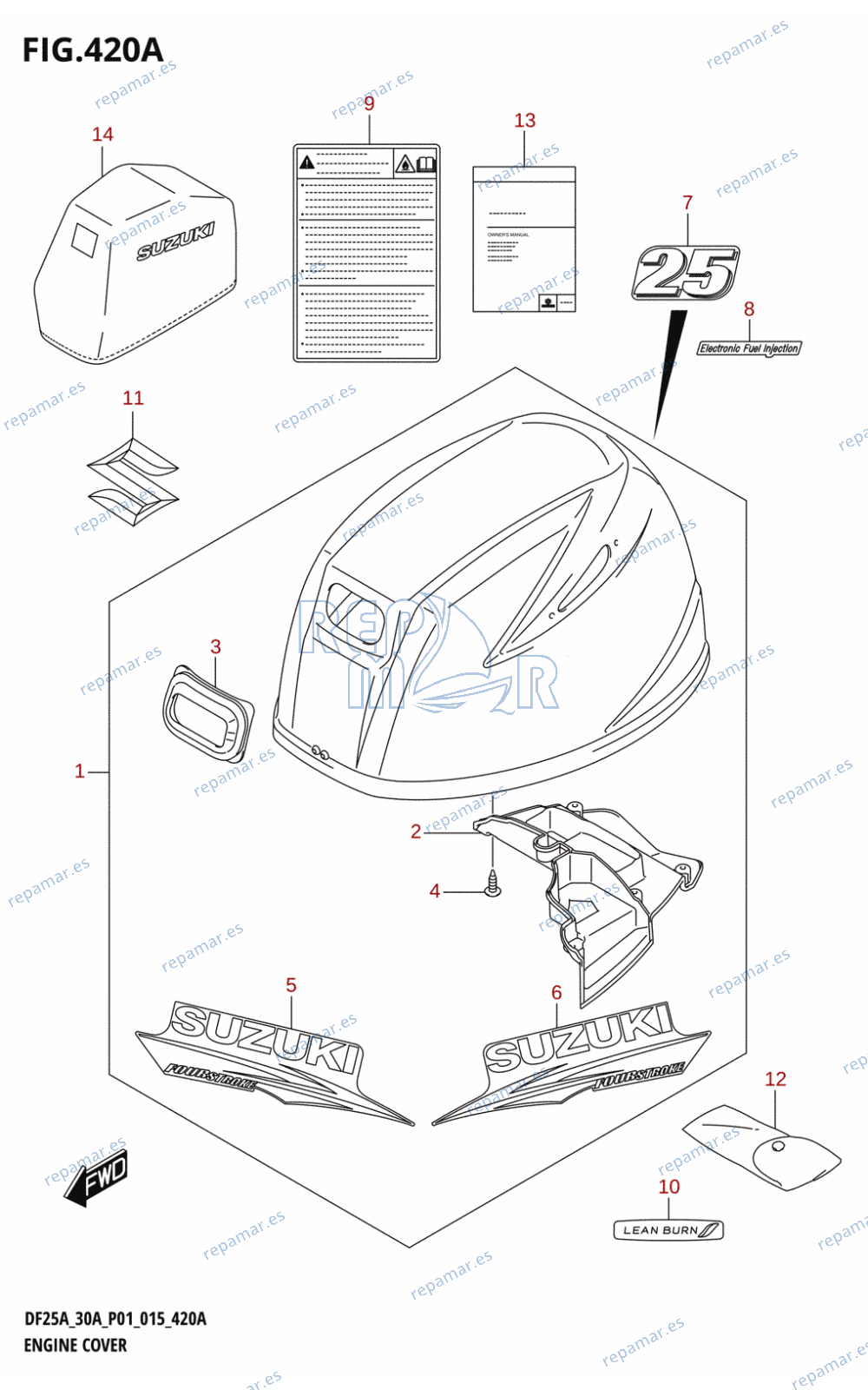 420A - ENGINE COVER (DF25A:P01)