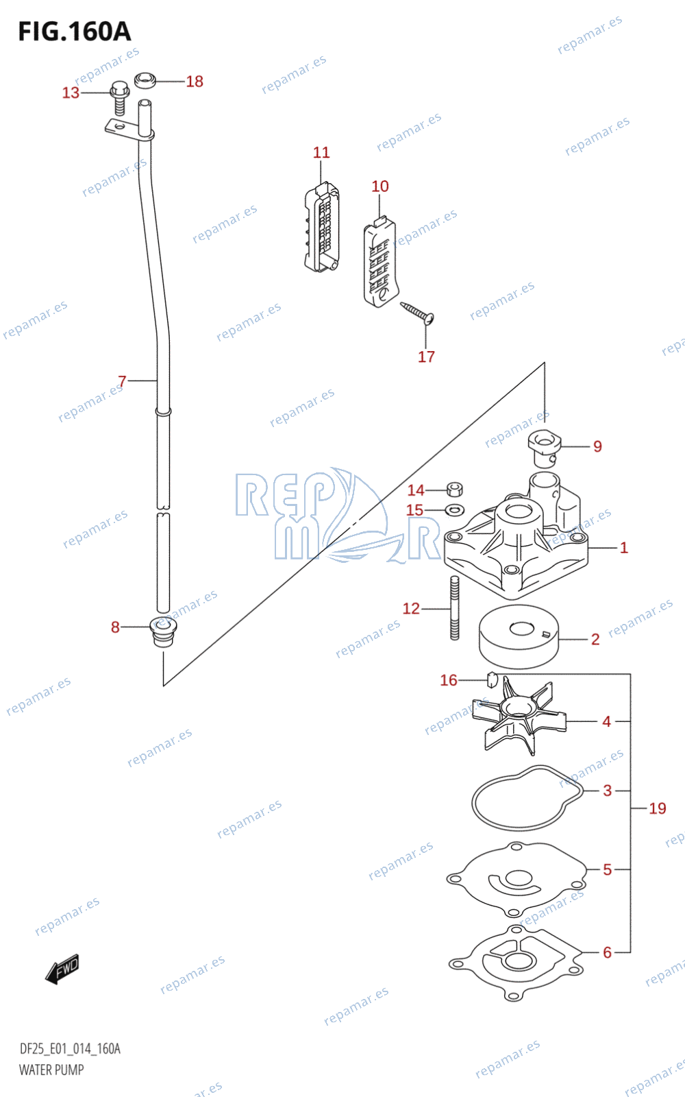 160A - WATER PUMP (DF25:E01)