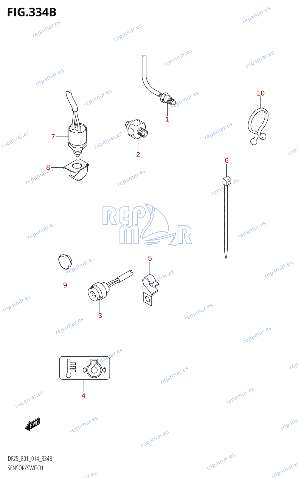 334B - SENSOR /​ SWITCH (DF25R:E01)