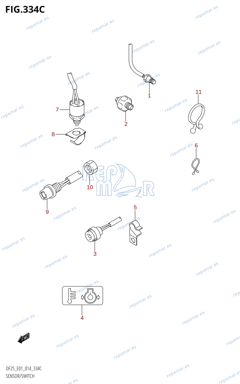 334C - SENSOR /​ SWITCH (DF25Q:E01)