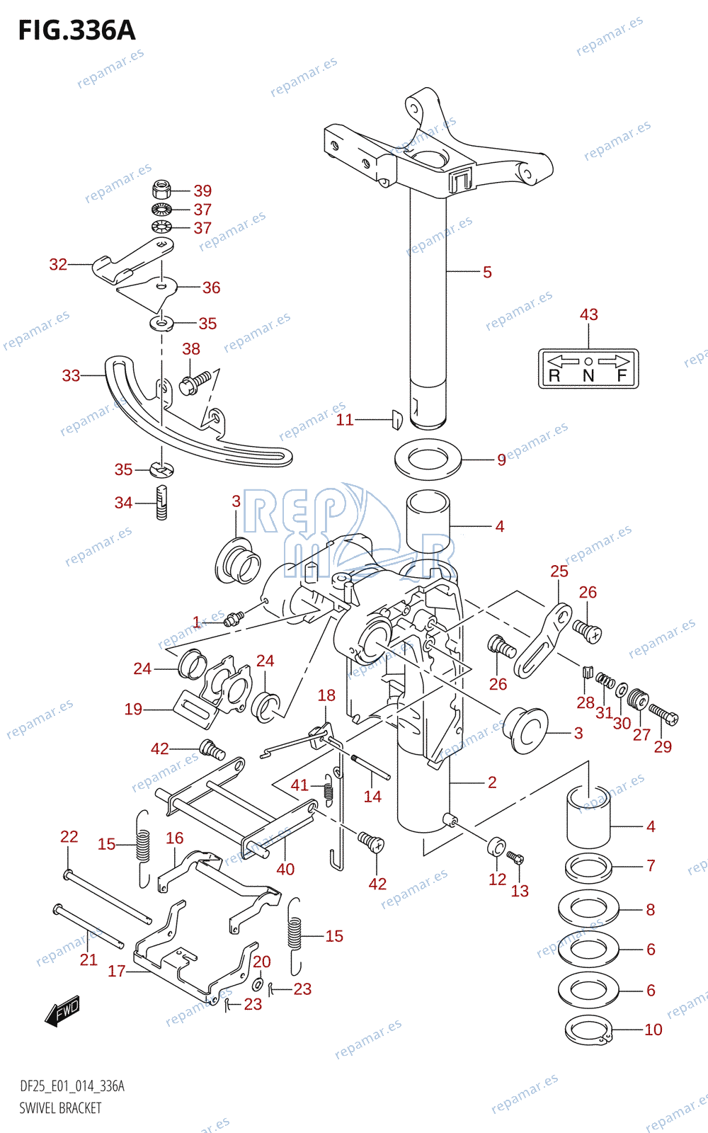 336A - SWIVEL BRACKET (DF25:E01)