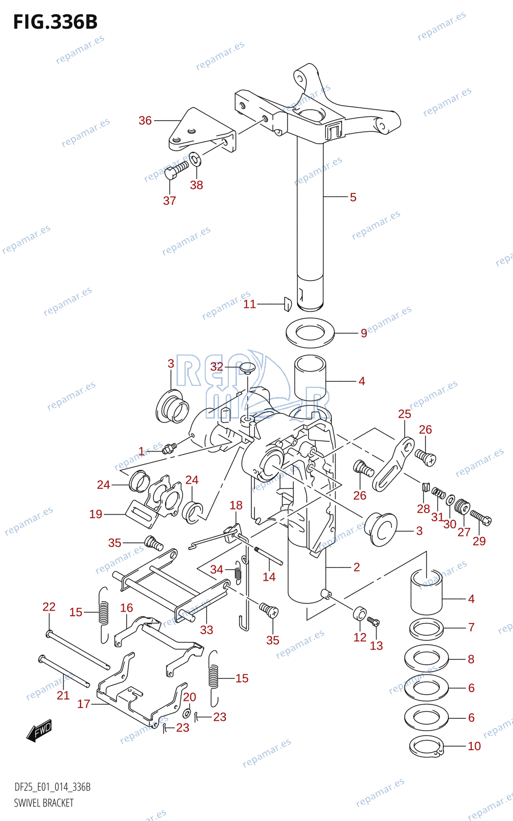 336B - SWIVEL BRACKET (DF25R:E01)