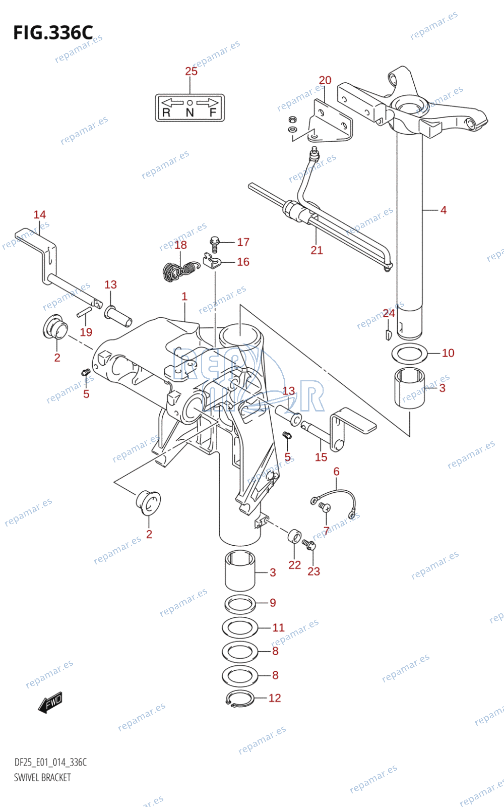 336C - SWIVEL BRACKET (DF25Q:E01)