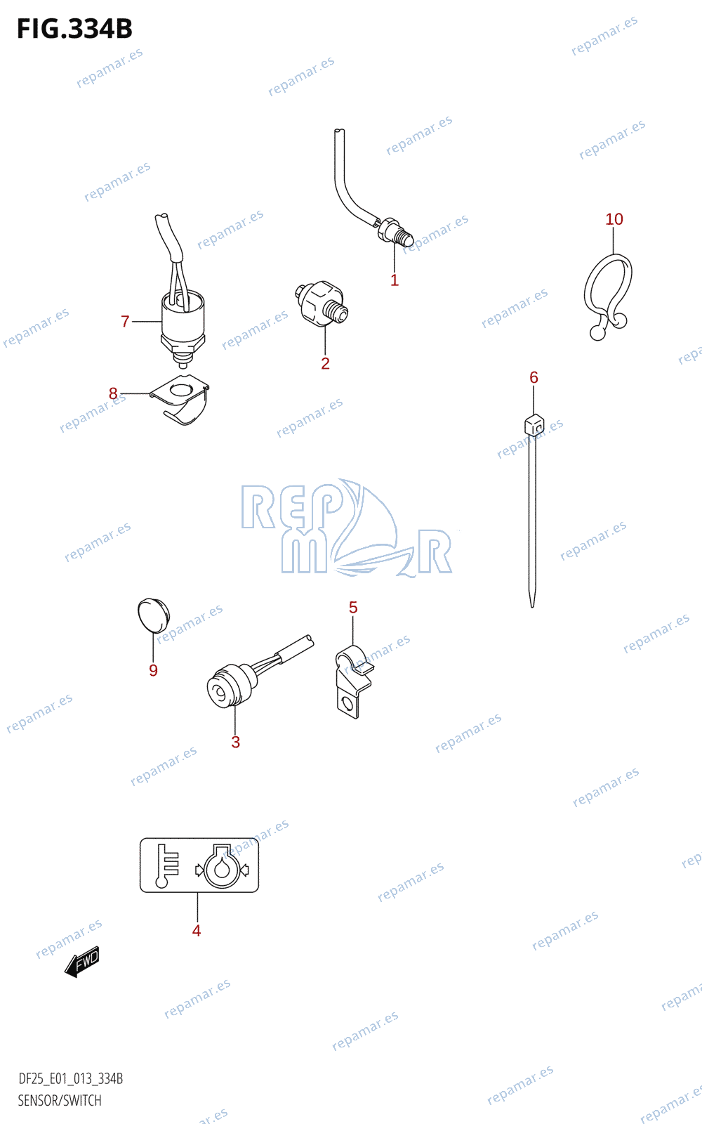 334B - SENSOR /​ SWITCH (DF25R:E01)