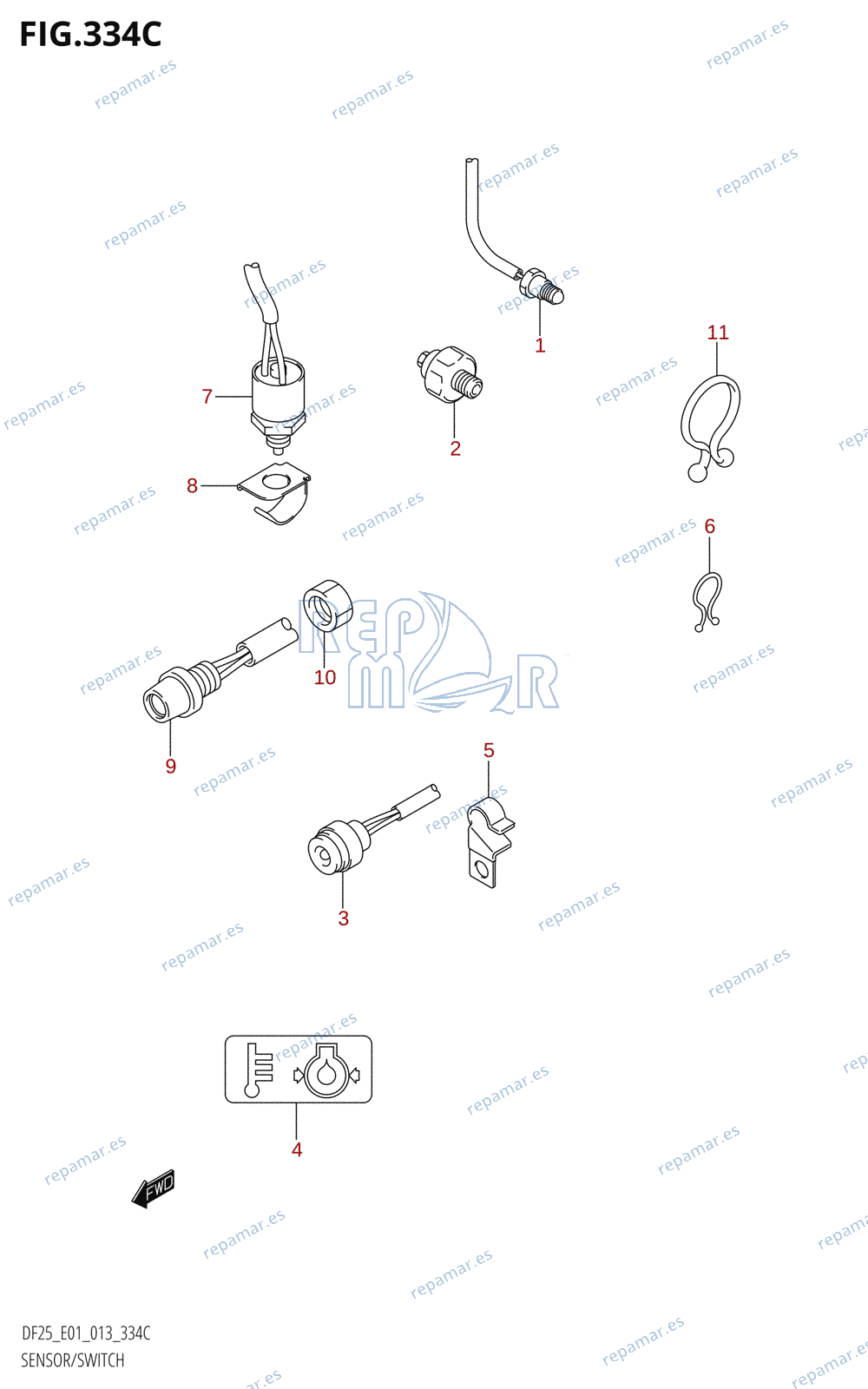 334C - SENSOR /​ SWITCH (DF25Q:E01)