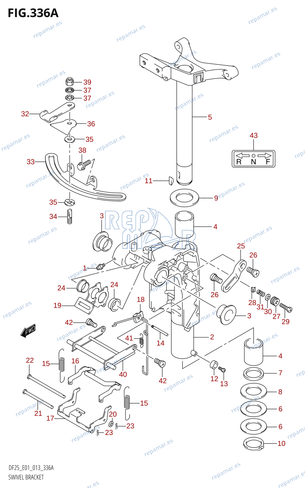 336A - SWIVEL BRACKET (DF25:E01)