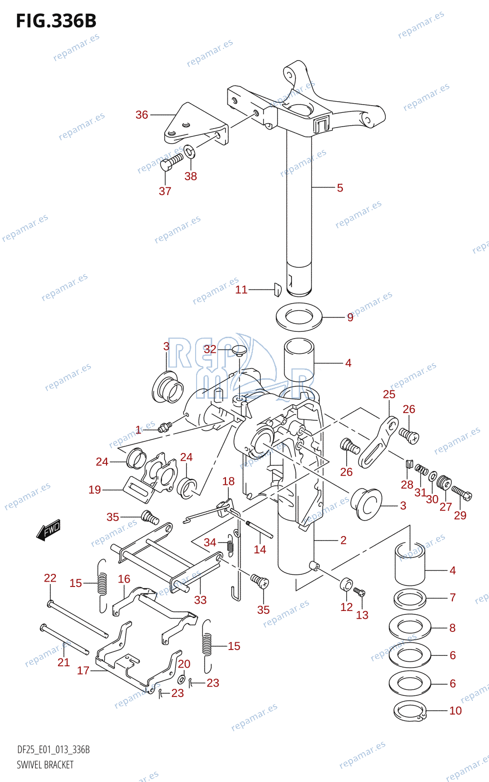 336B - SWIVEL BRACKET (DF25R:E01)