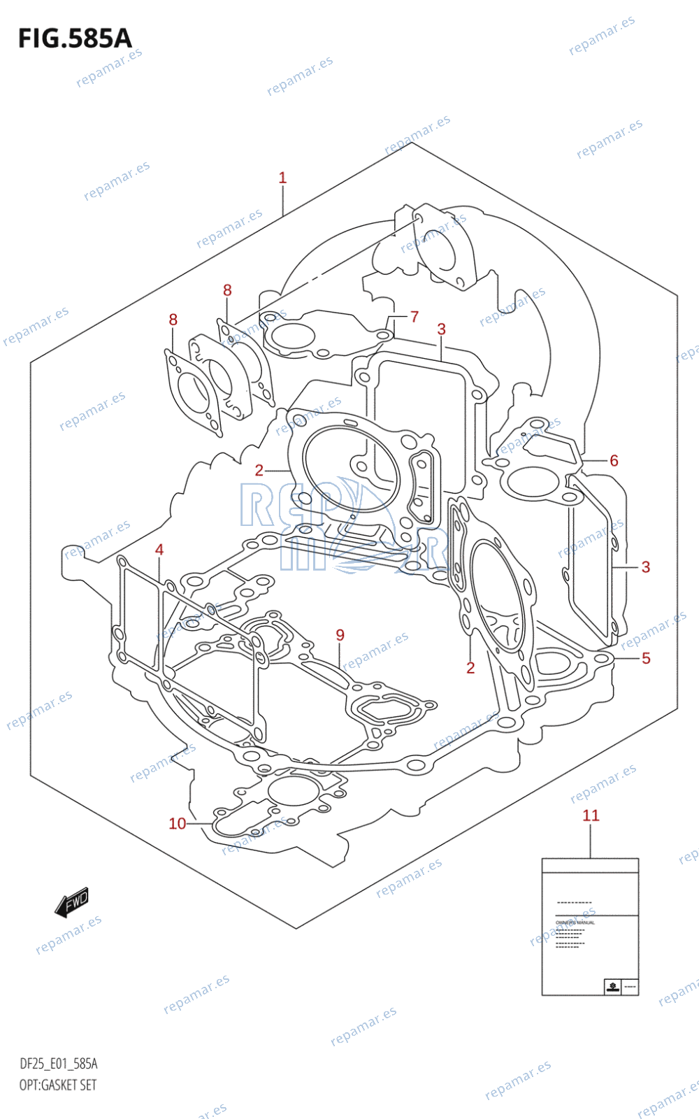 585A - OPT:GASKET SET