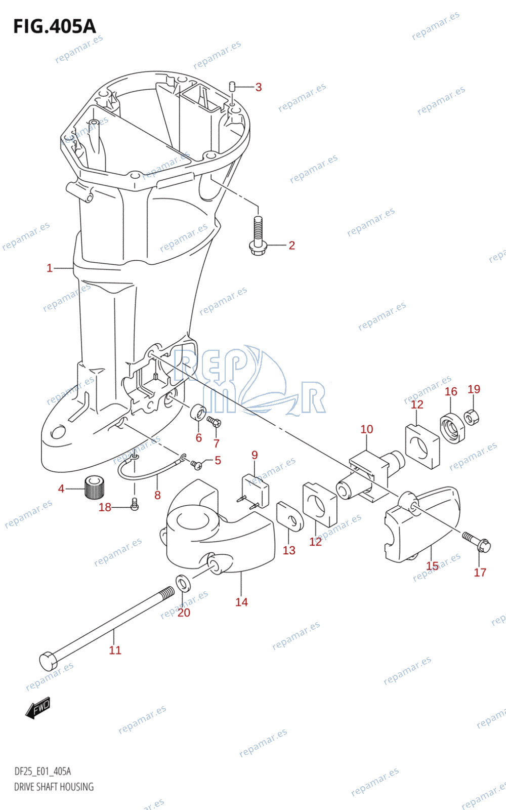 405A - DRIVE SHAFT HOUSING