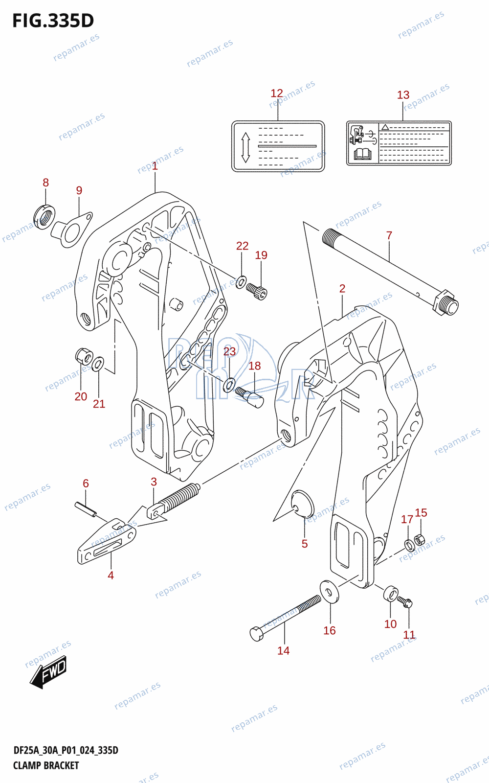 335D - CLAMP BRACKET (DF30AQ)