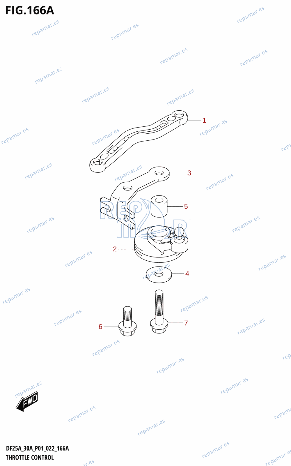 166A - THROTTLE CONTROL (DF25A,DF25ATH,DF30A,DF30ATH,DF30AQ)