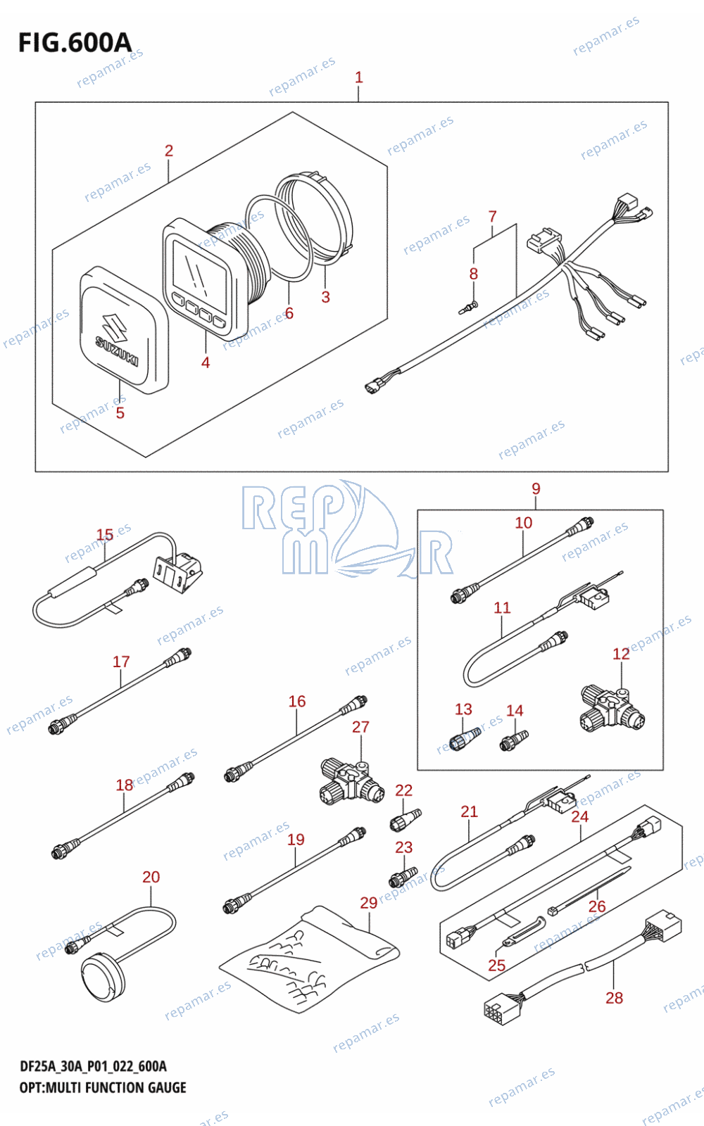 600A - OPT:MULTI FUNCTION GAUGE ((020,021):(DF25AT,DF30AR,DF30AT),021:DF25AR)