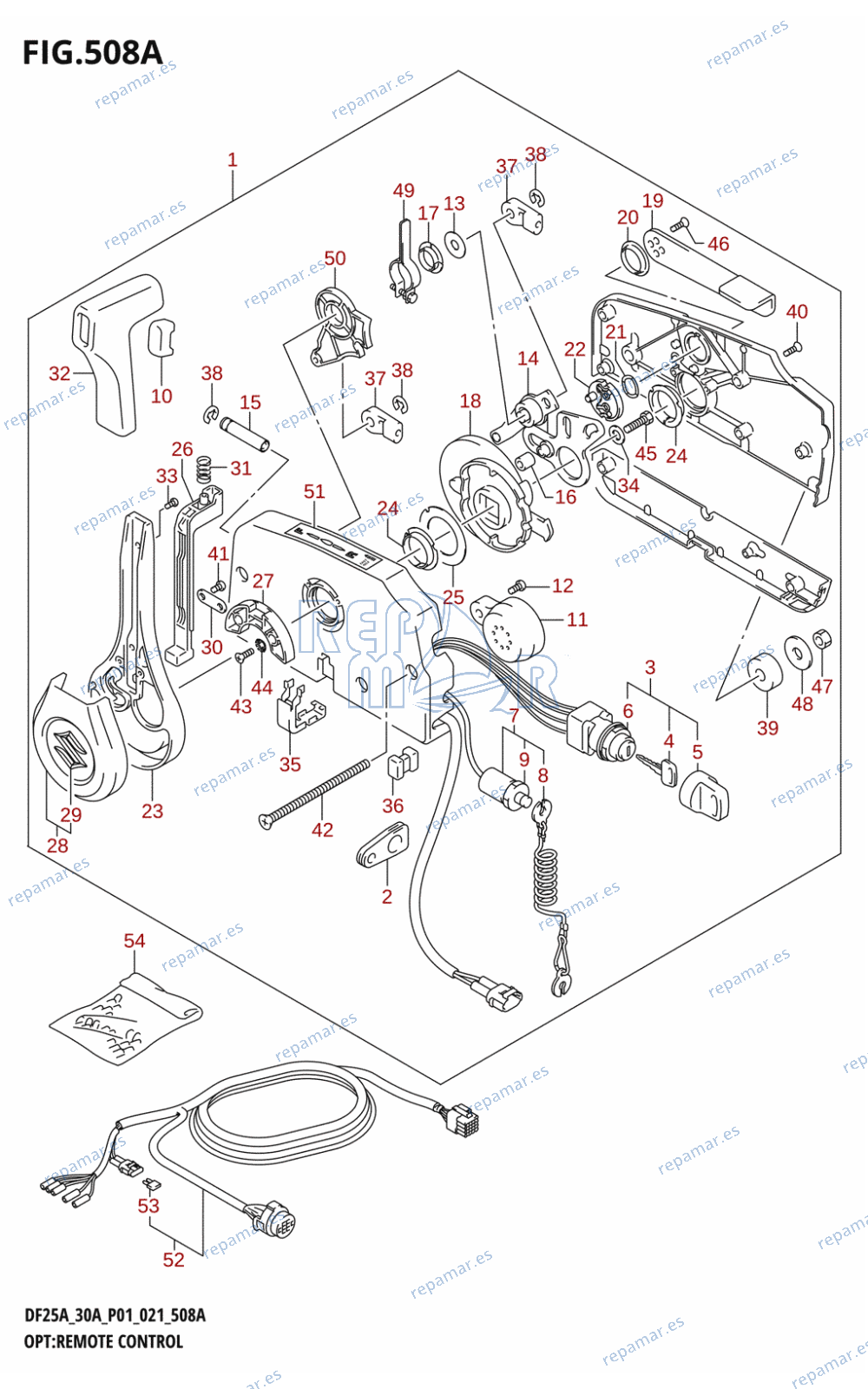 508A - OPT:REMOTE CONTROL (DF25A,DF30A,DF30AQ)