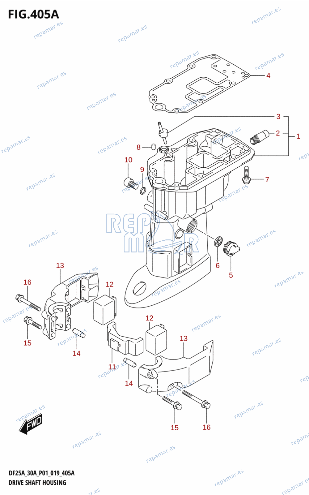 405A - DRIVE SHAFT HOUSING (DF25A,DF25AR,DF30AR)