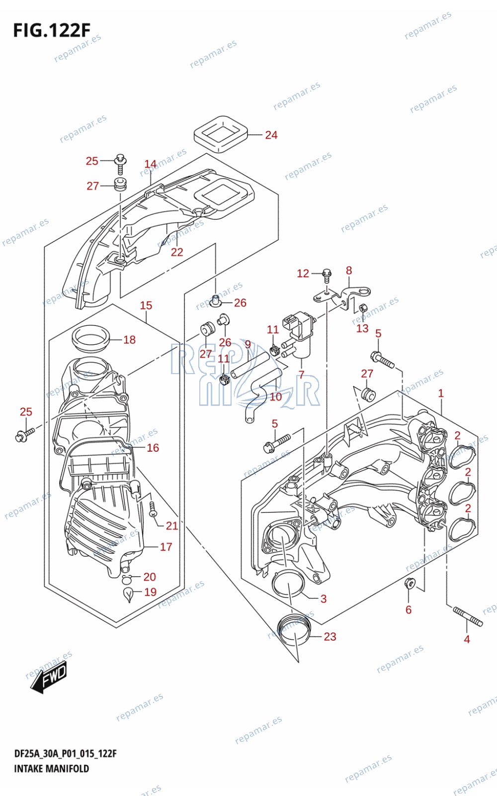 122F - INTAKE MANIFOLD (DF30AR:P01)