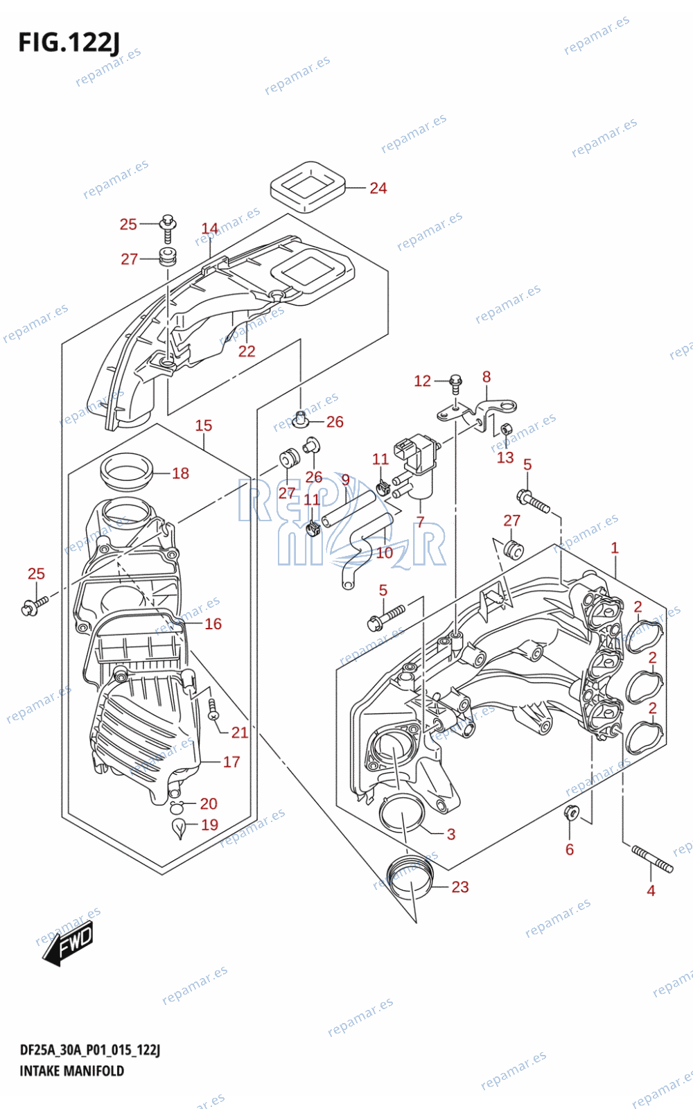 122J - INTAKE MANIFOLD (DF30AQ:P01)