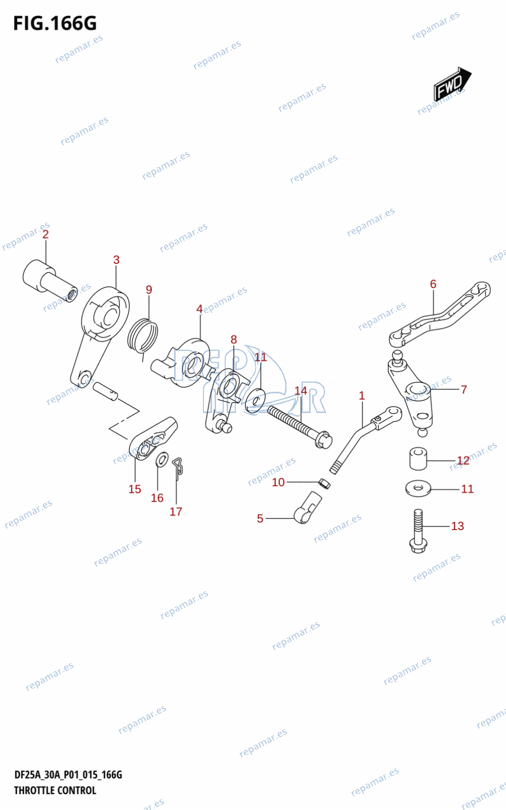 166G - THROTTLE CONTROL (DF30AT:P01)