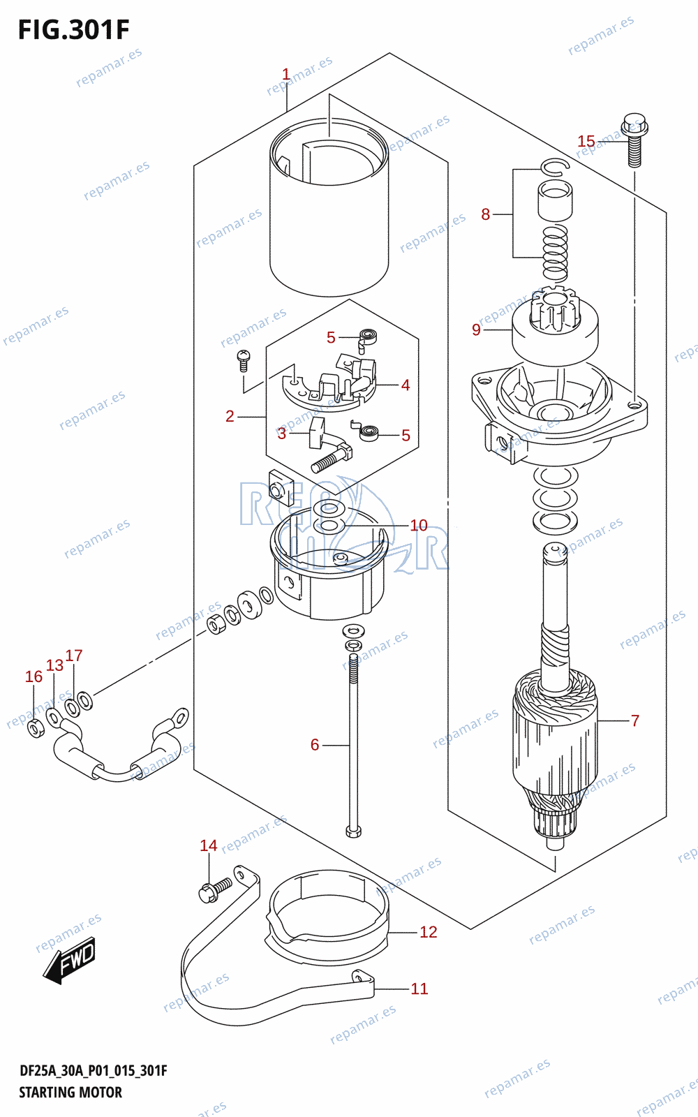 301F - STARTING MOTOR (DF30AR:P01)