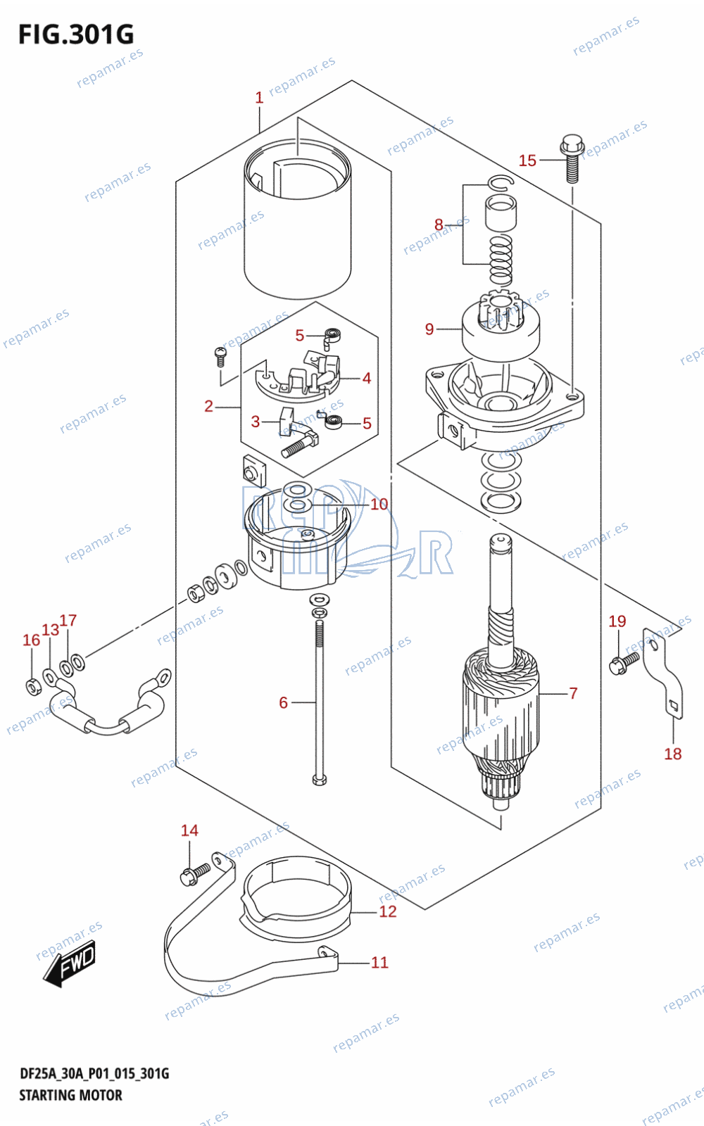 301G - STARTING MOTOR (DF30AT:P01)