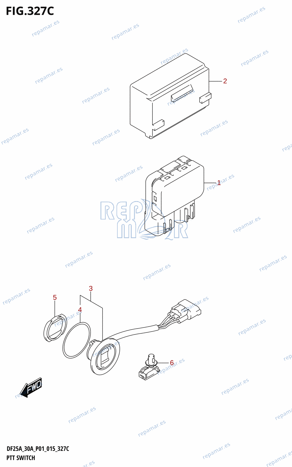 327C - PTT SWITCH (DF30AT:P01)