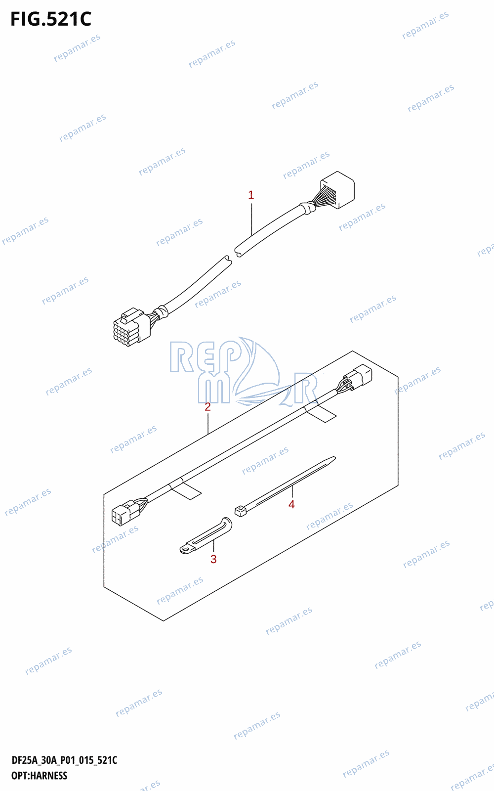 521C - OPT:HARNESS (DF30AR:P01)