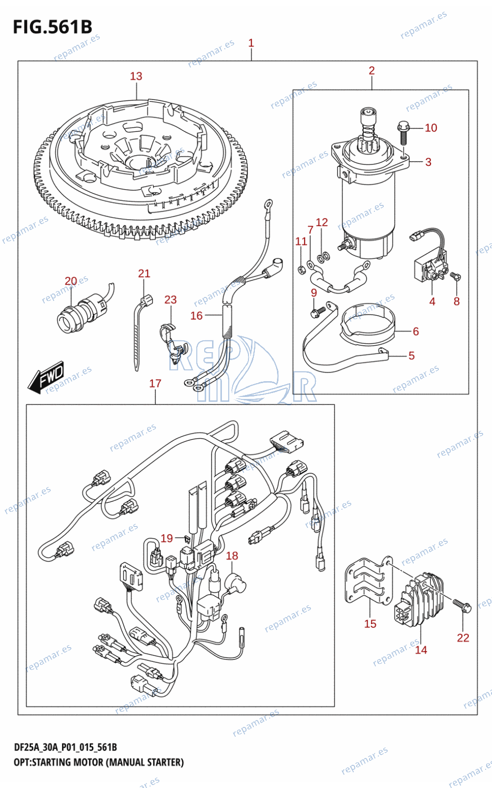 561B - OPT:STARTING MOTOR (MANUAL STARTER) (M-STARTER:DF30A:P40)