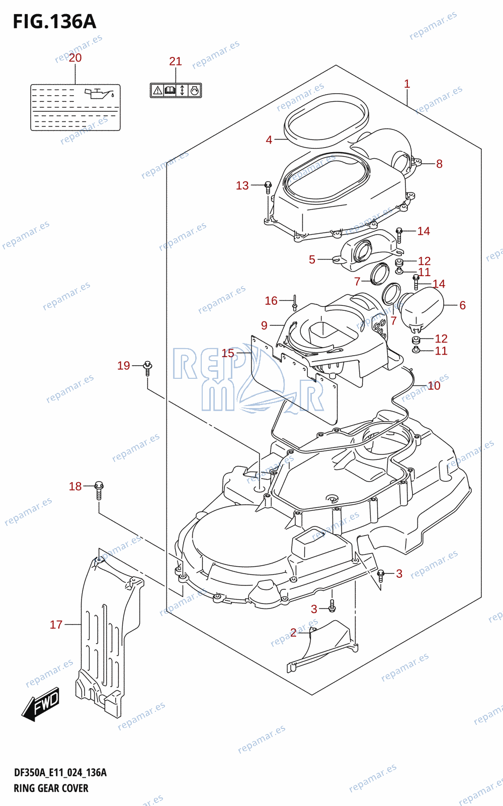 136A - RING GEAR COVER